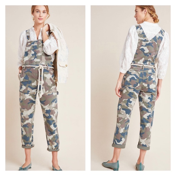 Anthropologie Pants - Anthropologie Carter Utility Overalls Camo Size 6